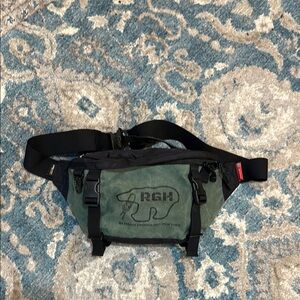 Green and Black Tactical Belt Bag with Durable Design